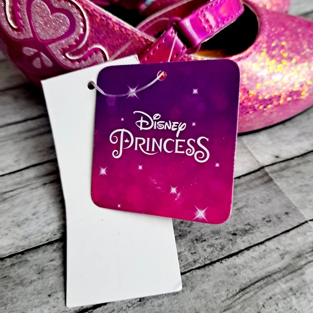 Disney Princess Toddler Girls Pink/Purple Giltter Dress Pumps Shoes Sz 7
